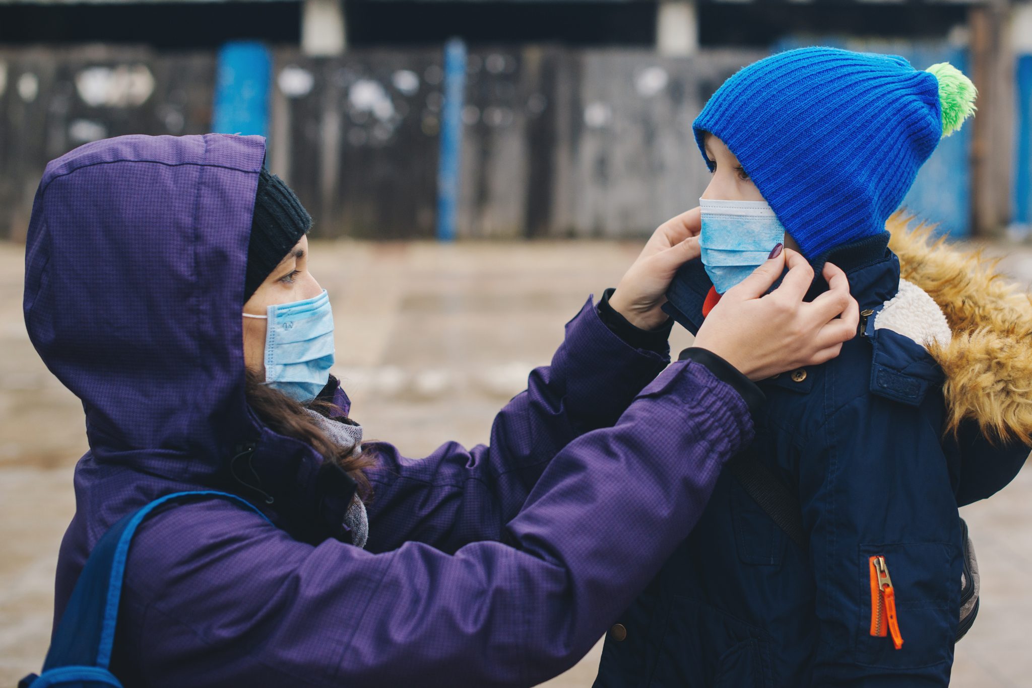 enfant masque parents
