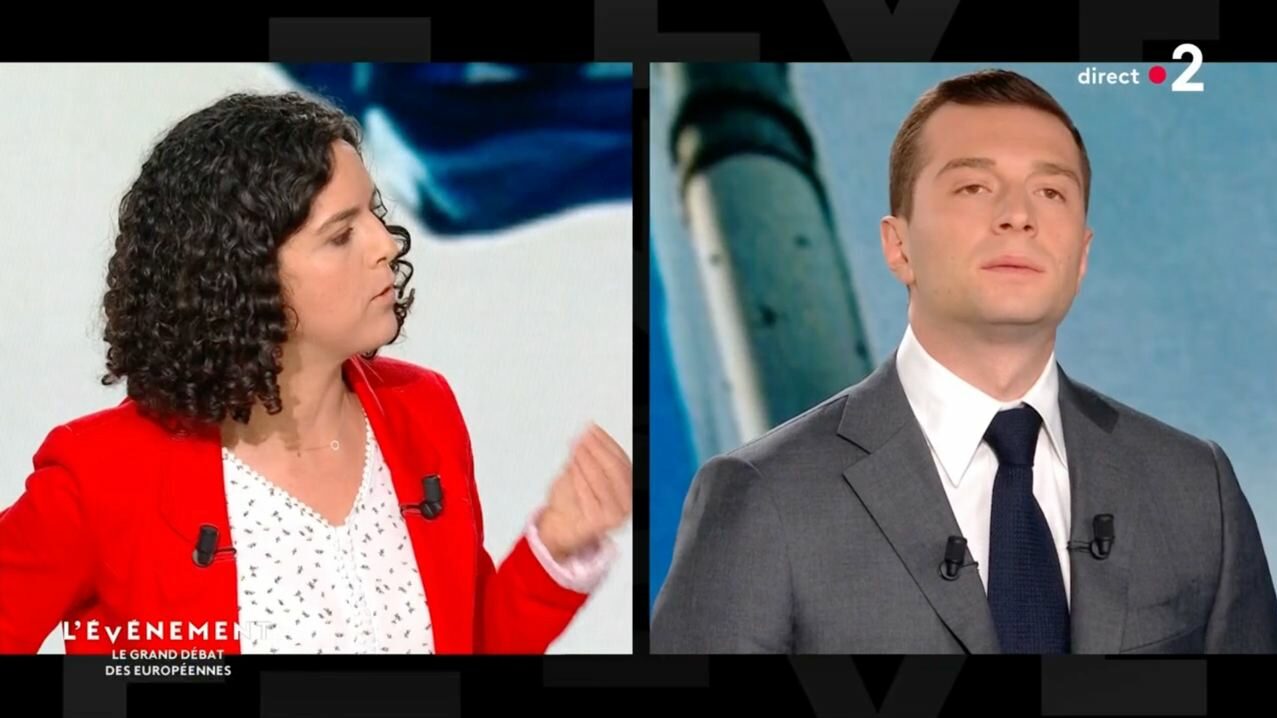 Manon Aubry LFI Jordan Bardella