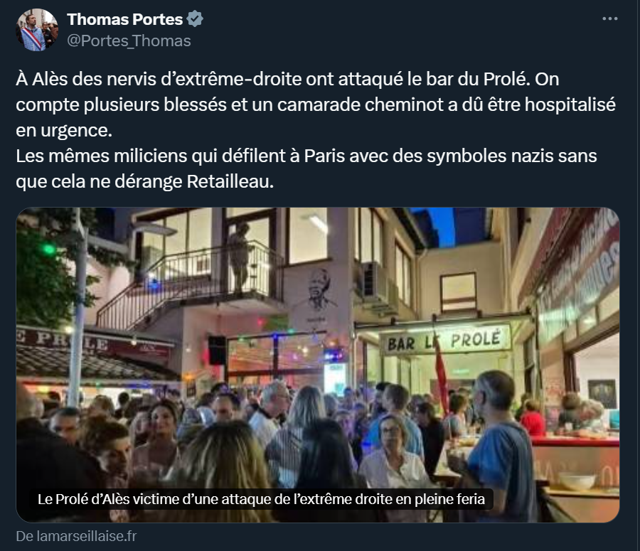 tweet thomas portes extrême droite