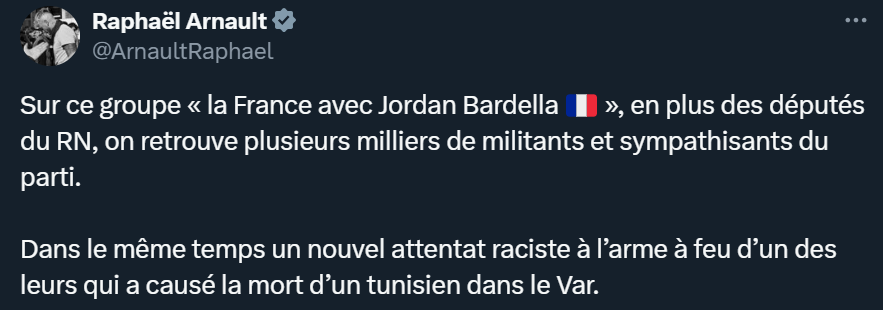 tweet raphael arnault RN