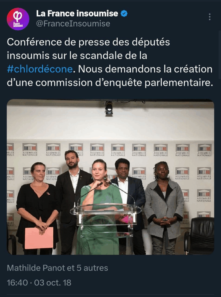 LFI commission chlordécone 2018