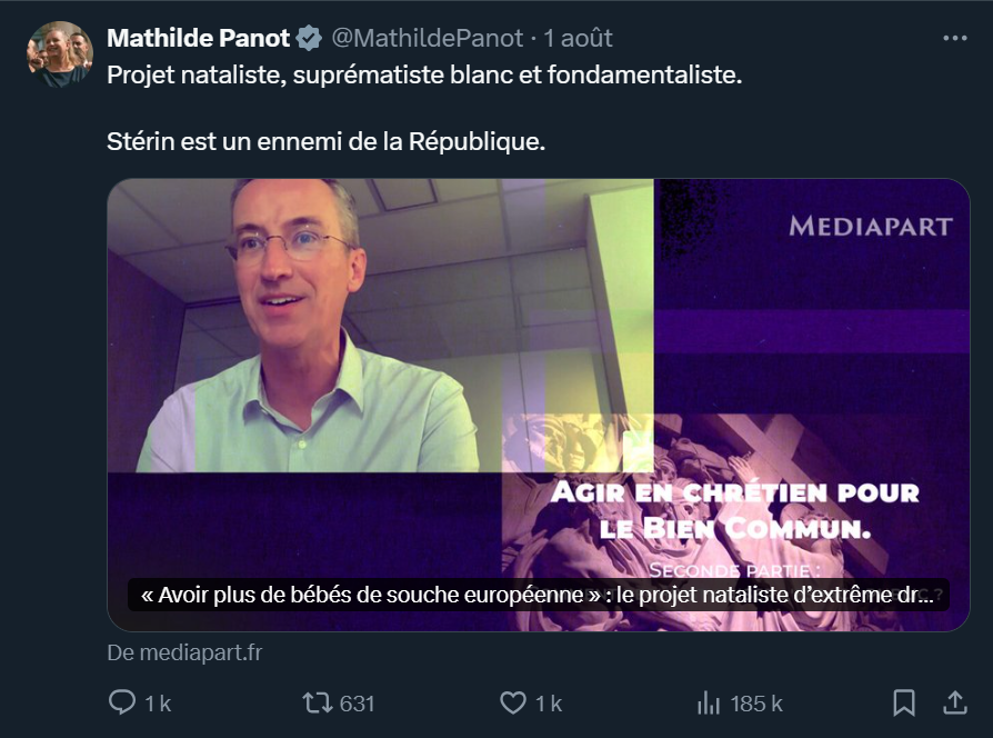 panot tweet stérin