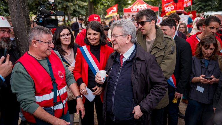 Mélenchon aurélie trouvé syndicalistes ArcelorMittal