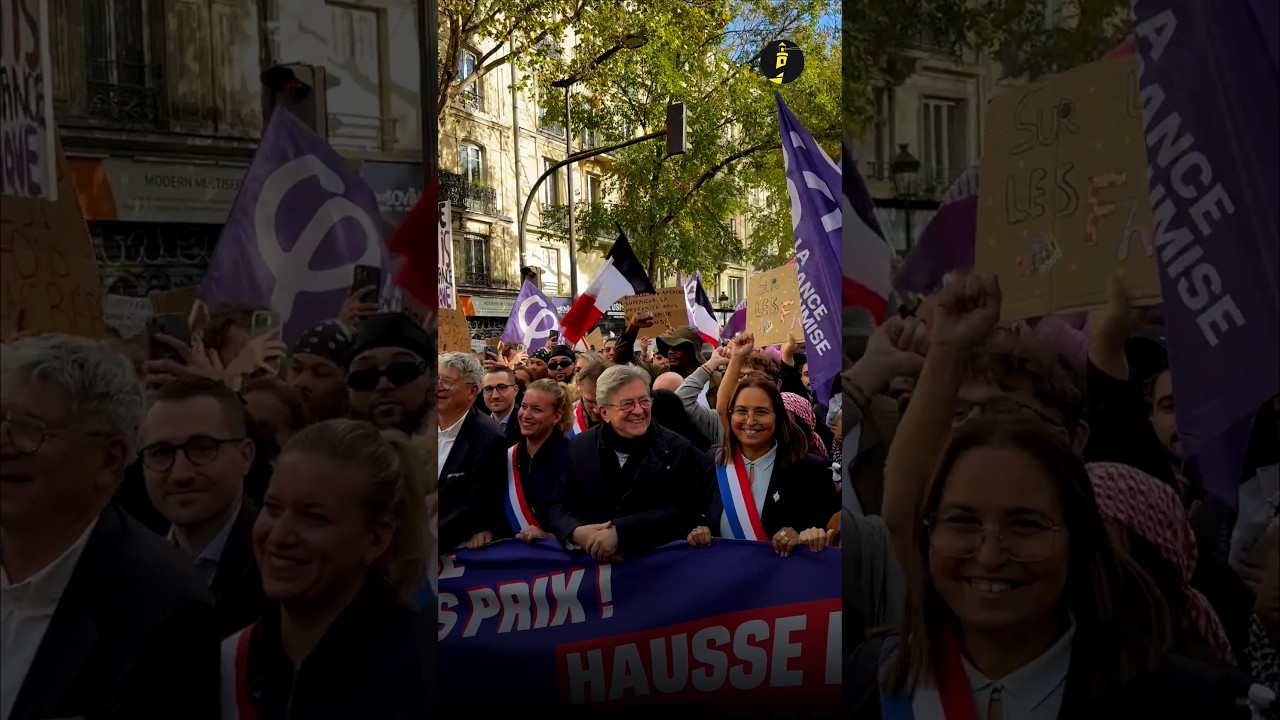« Mélenchon Président ! » retentit au passage du cortège Insoumis, ce 17 octobre à Paris