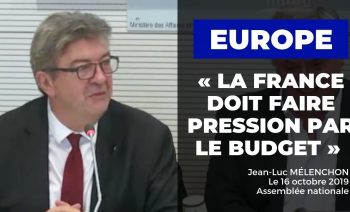 EUROPE : La France doit faire pression par le budget